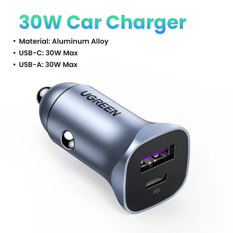 USB-C Auto-Ladegerät mit Quick Charge 4.0 und PD