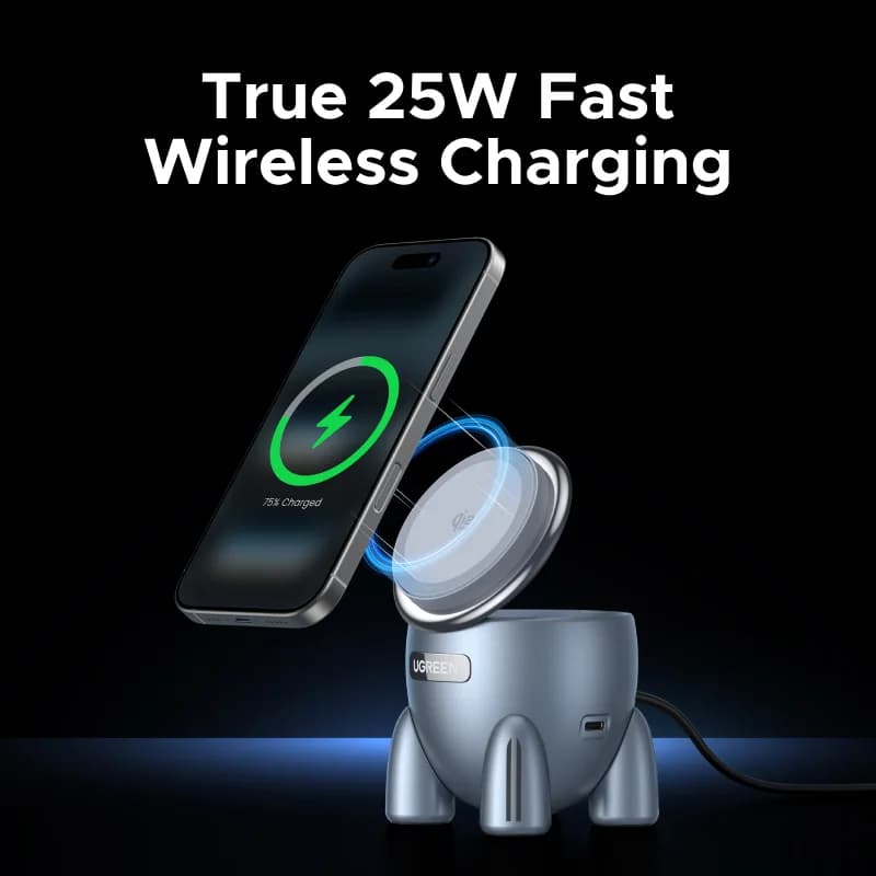 Qi2 25W 2-in-1 Magnetisches Wireless Charging Standgerät