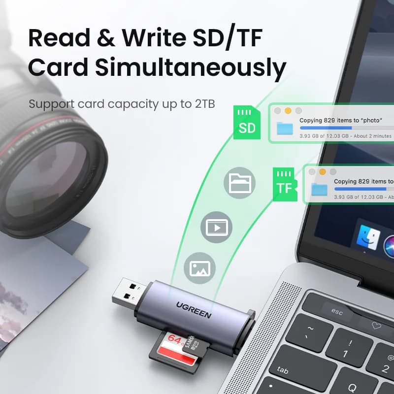 USB 3.0 & USB-C SD/MicroSD Kartenleser