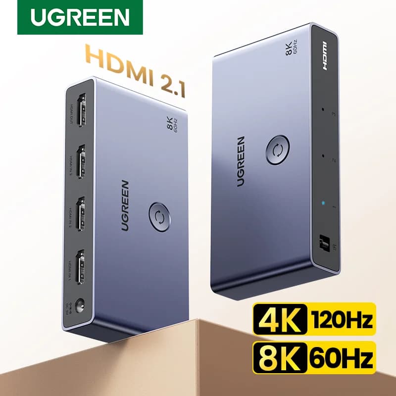 HDMI 2.1 Umschalter 3-in-1 Out 8K Fernbedienung
