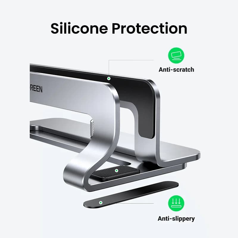 Faltbarer vertikaler Laptop-Ständer aus Aluminium