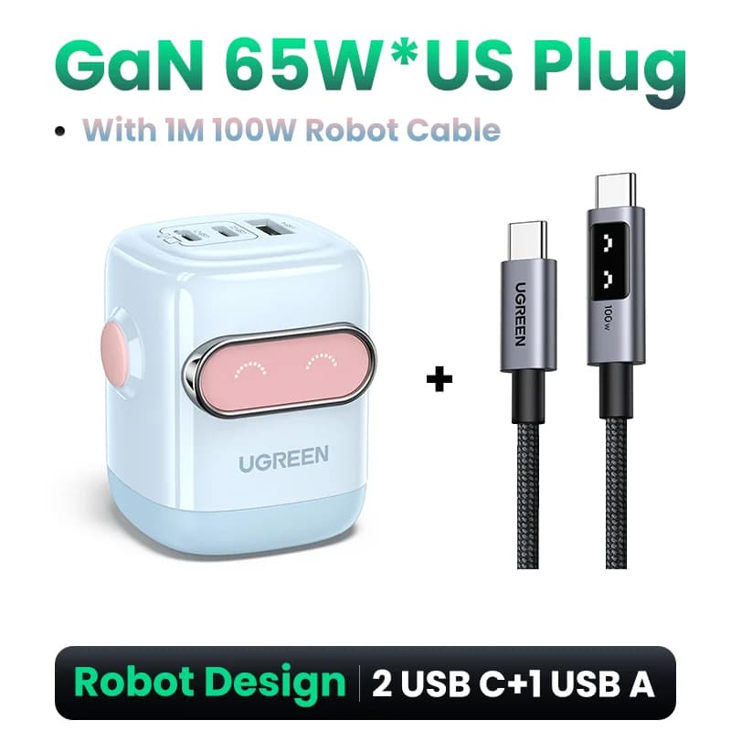 65W GaN USB-C PD Ladegerät, US-Stecker