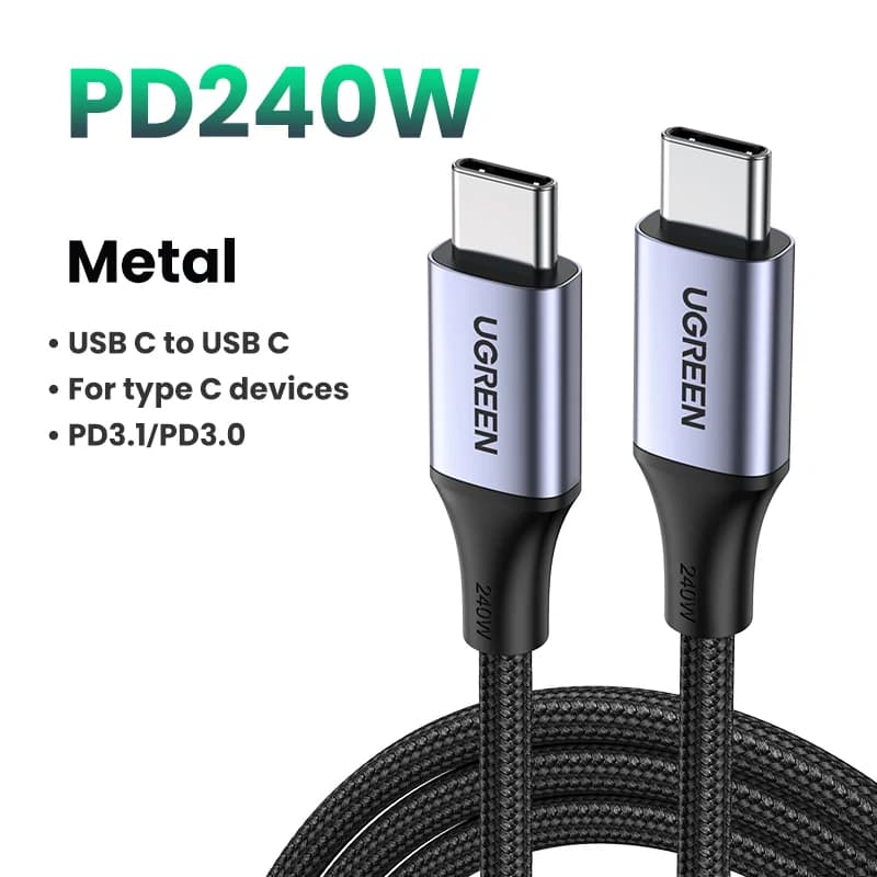 USB-C auf USB-C Kabel, 2er-Pack, 100W PD, 5A