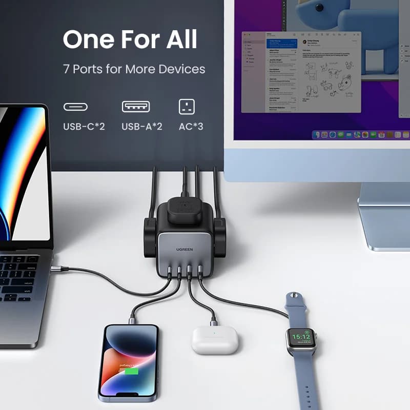 65W GaN Desktop Ladestation mit USB-C