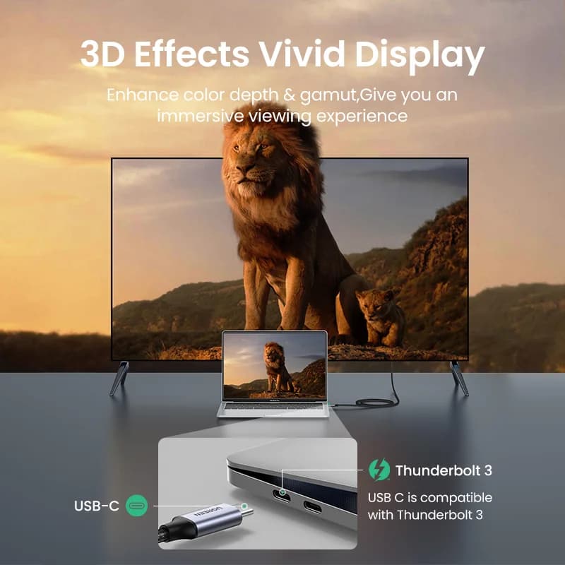 USB-C auf HDMI Kabel, 4K Auflösung Video-Adapter