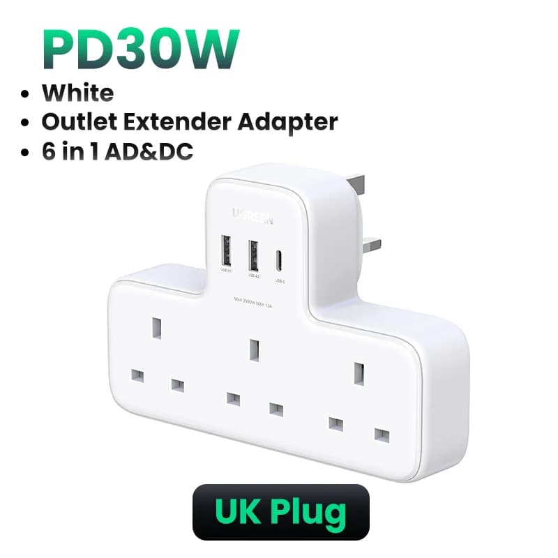 30W UK-Stecker Tischladegerät Mehrfachsteckdose
