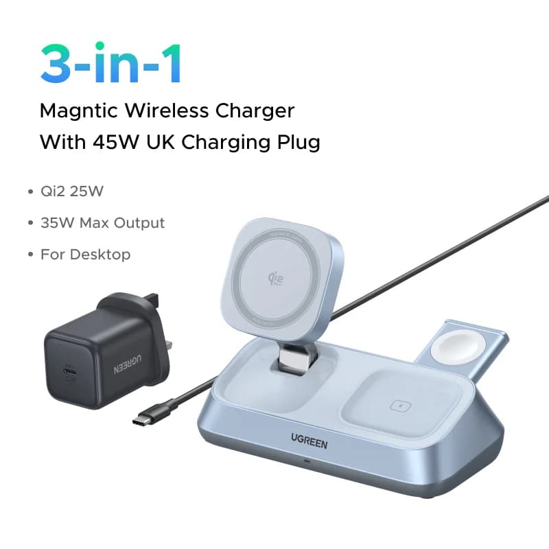 Qi2 3-in-1 Magnetischer Kabelloser Ladeständer