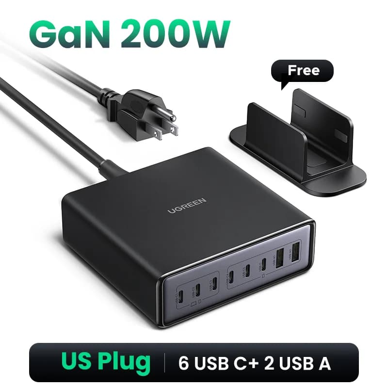 200W 8-in-1 GaN Desktop-Ladestation