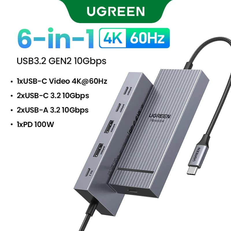 USB-C Hub mit 4K HDMI, 10Gbps Datenübertragung und 100W PD