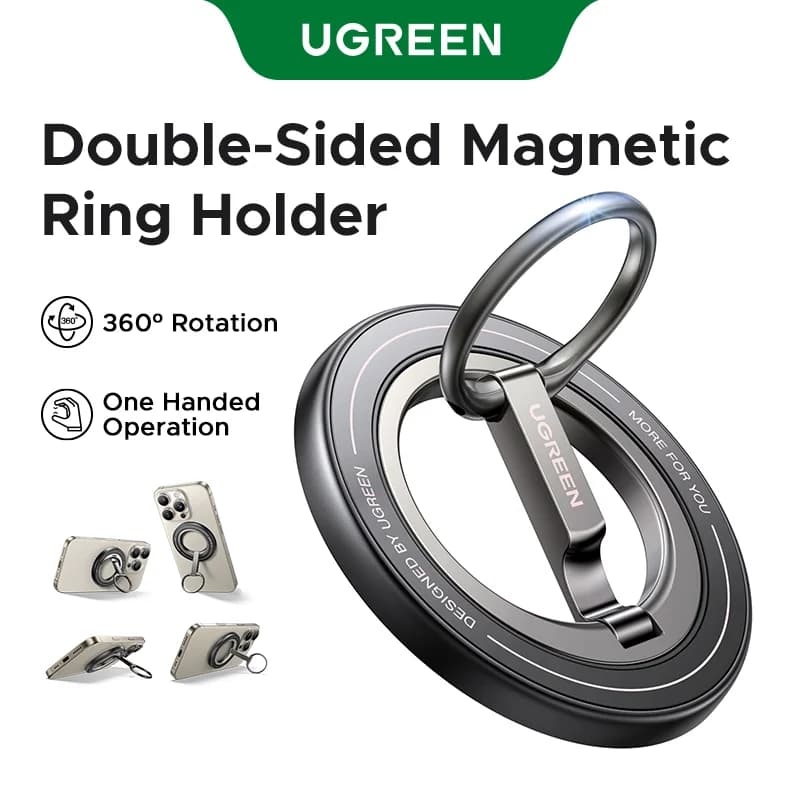 Magnetischer Smartphone-Halter mit Ring, doppelseitig & 360° drehbar