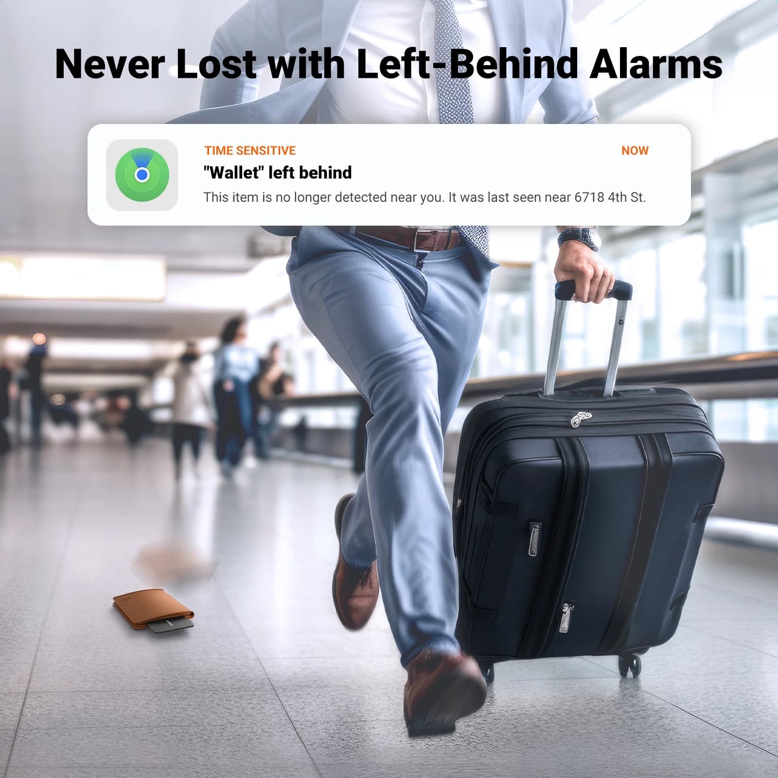 Kartenförmiger Bluetooth Smart Tag Tracker für iOS