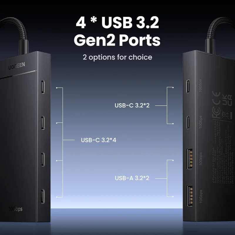 USB-C Hub 4-Port 10Gbps Typ-C Adapter
