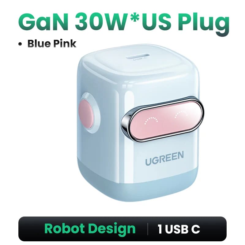 65W GaN Schnellladegerät, Roboter-Design, US-Stecker