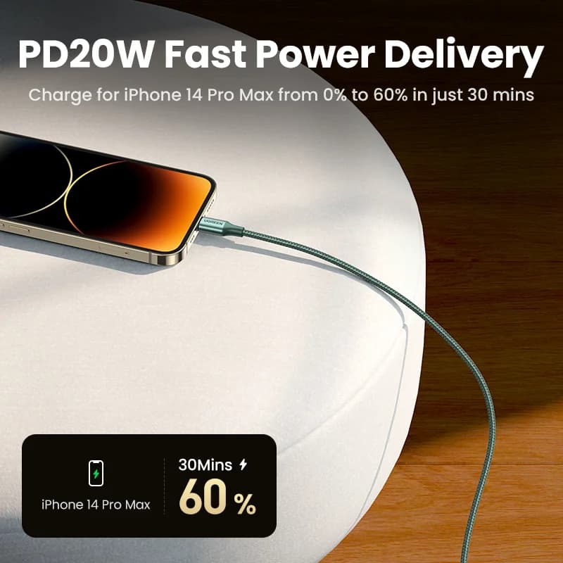 MFi USB-C auf Lightning Kabel, 20W PD Schnellladen