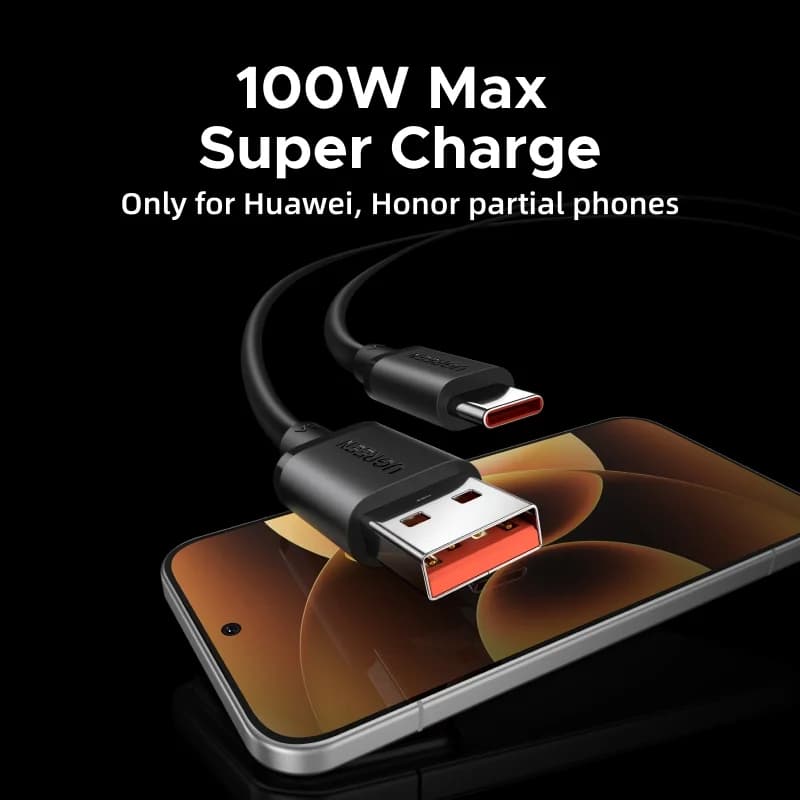 100W SCP Schnellladekabel USB-C für Huawei und Honor