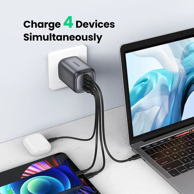 100W GaN USB-C Schnellladegerät, UK-Stecker