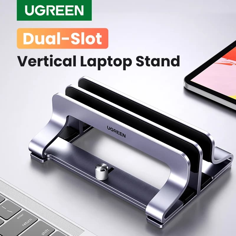 Vertikaler Laptop-Ständer aus Aluminium, faltbar