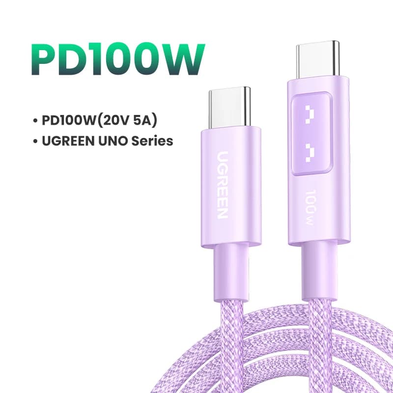 USB-C auf USB-C Kabel, 100W PD, Mehrfarbig