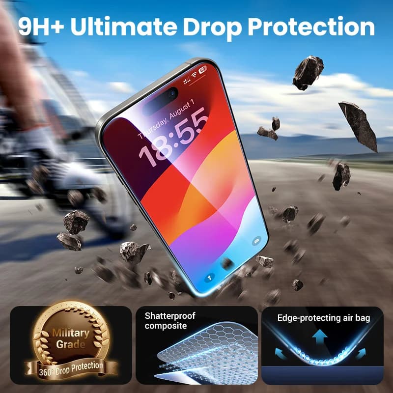2er-Pack Panzerglas Displayschutzfolie für iPhone