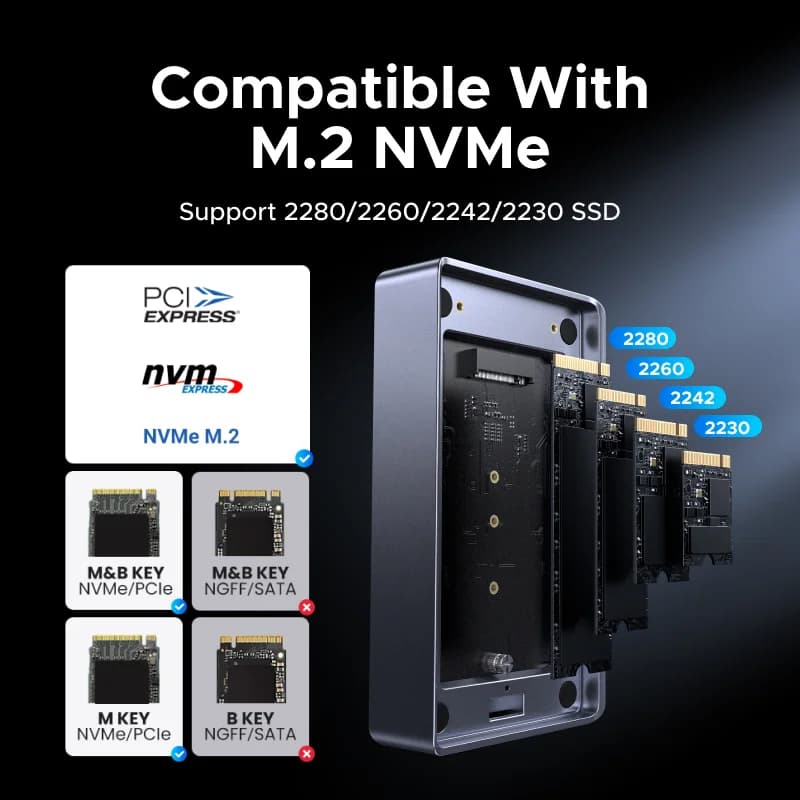 USB4 M.2 NVMe SSD Gehäuse, 40Gbps, Thunderbolt
