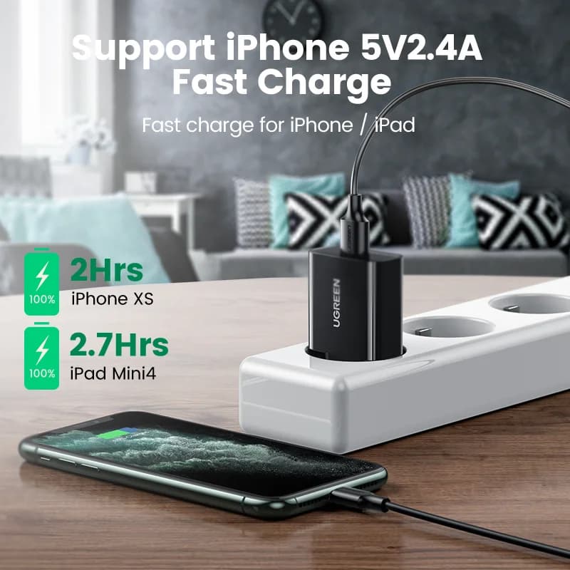 18W USB Schnellladegerät für die Wandmontage (QC 3.0)