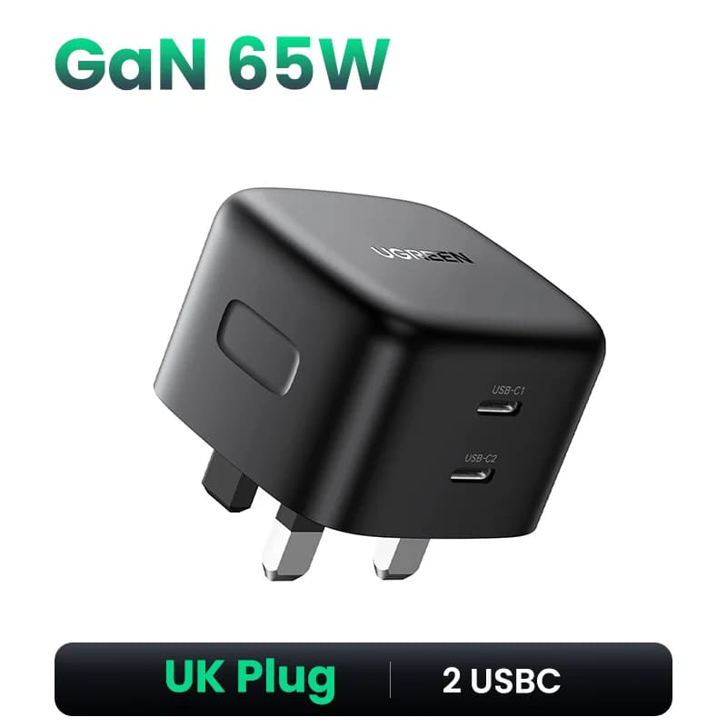100W GaN USB-C Schnellladegerät, UK-Stecker