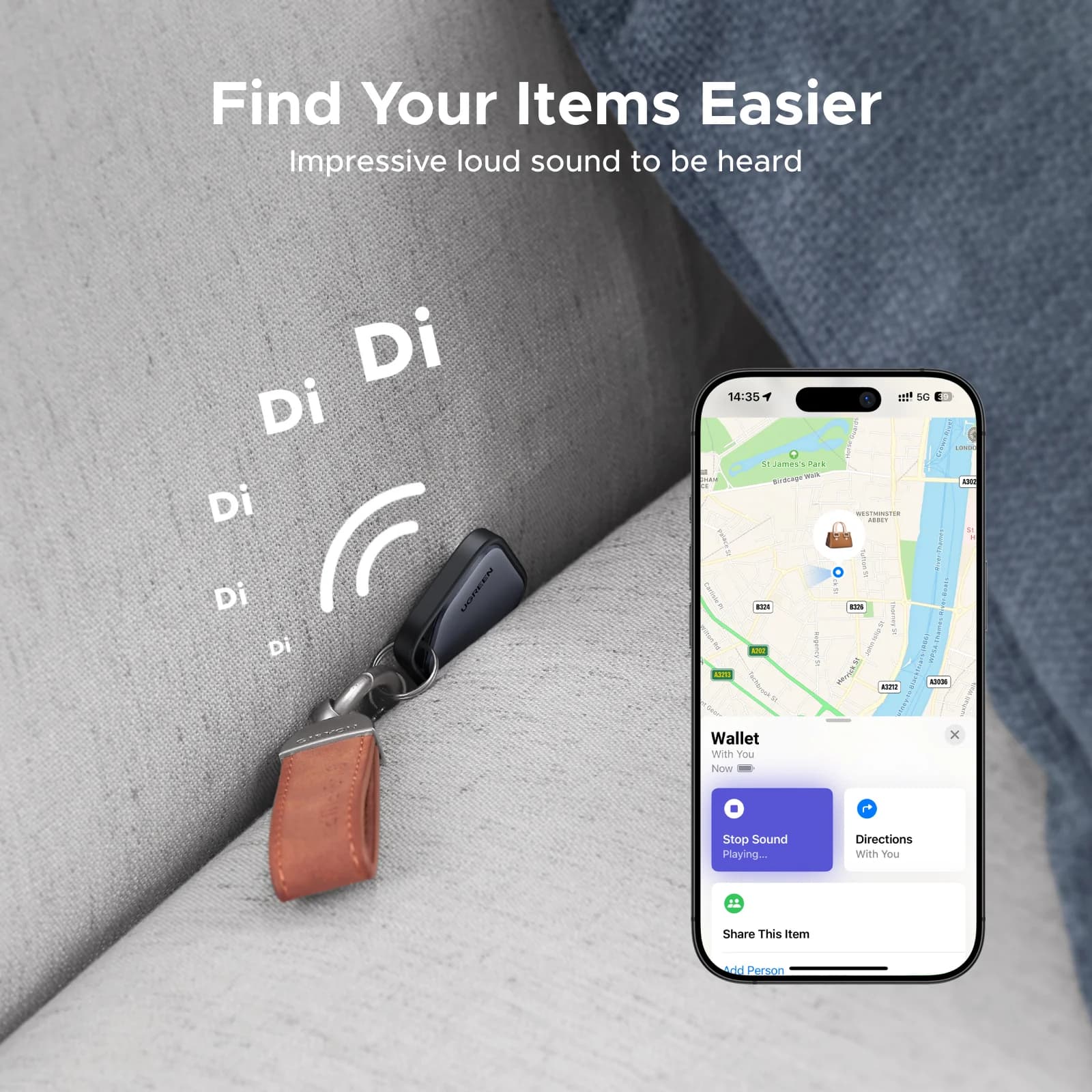 Bluetooth Smart Tag Tracker für iOS Find My