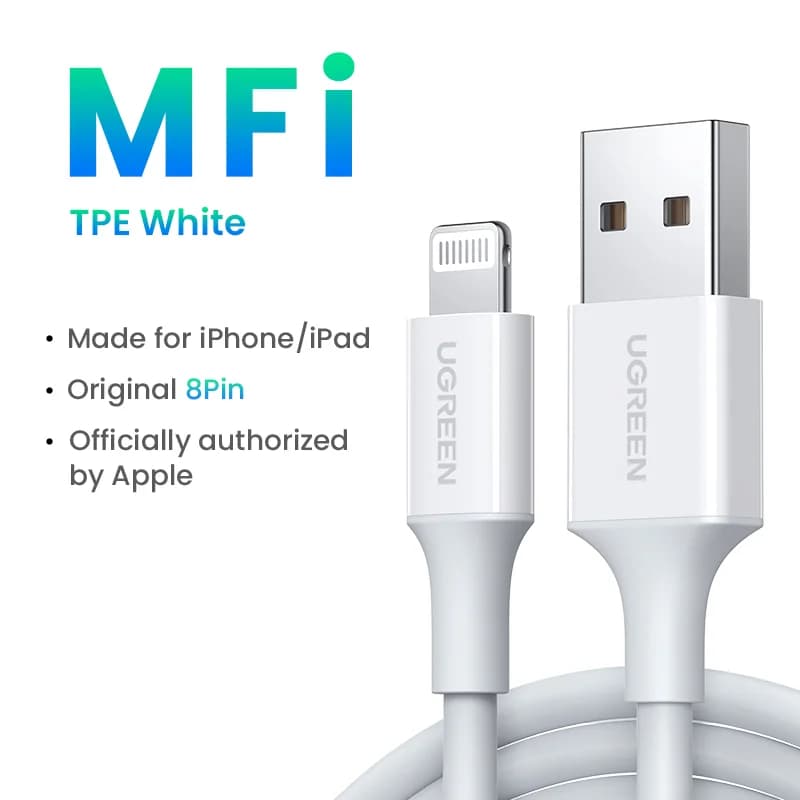 MFi-zertifiziertes Lightning-auf-USB-Kabel, 2,4A Schnellladen