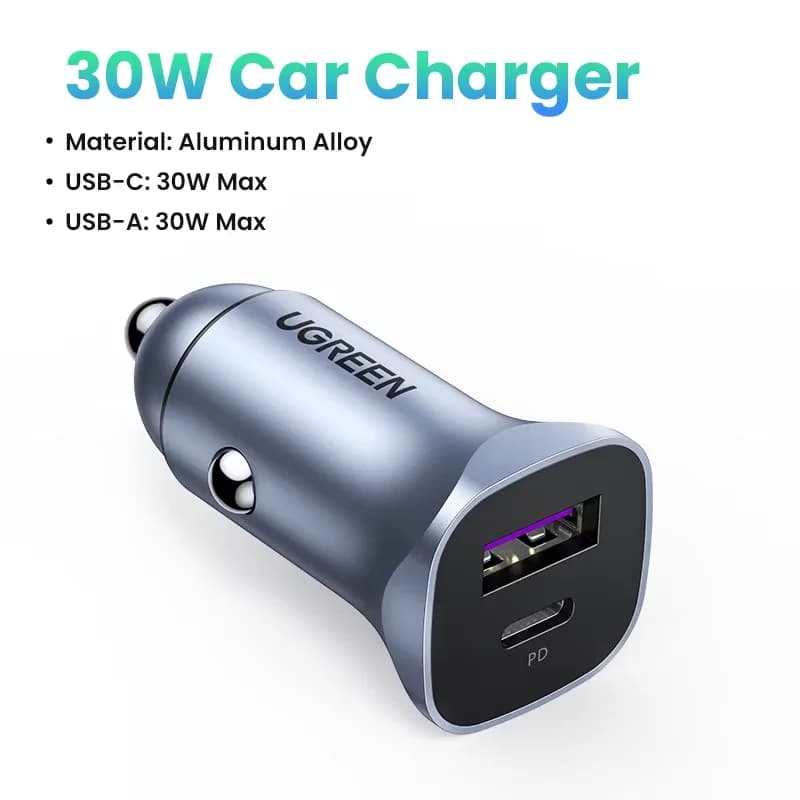 USB-C Auto-Ladegerät mit Schnellladung