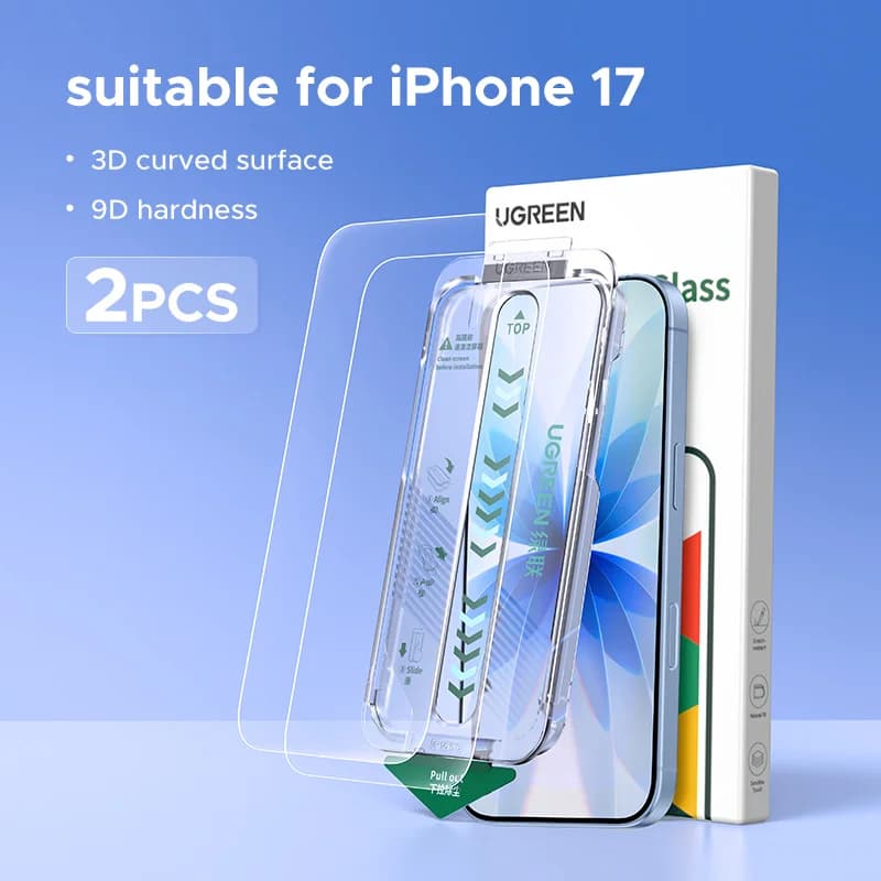 Hartglas-Panzerfolie für iPhone, 2er-Pack
