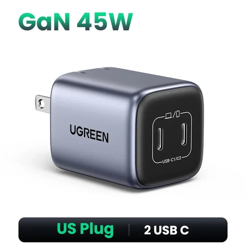 35W GaN USB-C Schnellladegerät mit US-Stecker