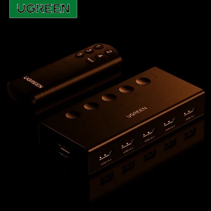 5-Port 4K HDMI-Umschalter mit Fernbedienung