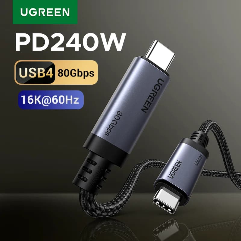 USB4 USB-C Kabel, 240W PD, 80Gbps Datenübertragung