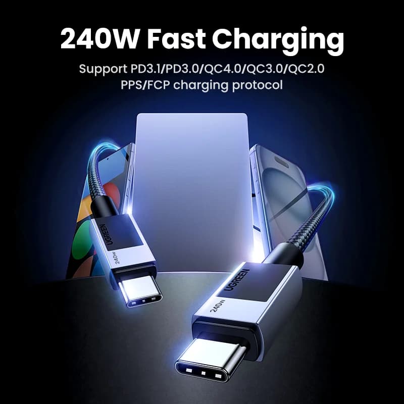 240W USB-C auf USB-C Kabel mit PD3.1 Schnellladen