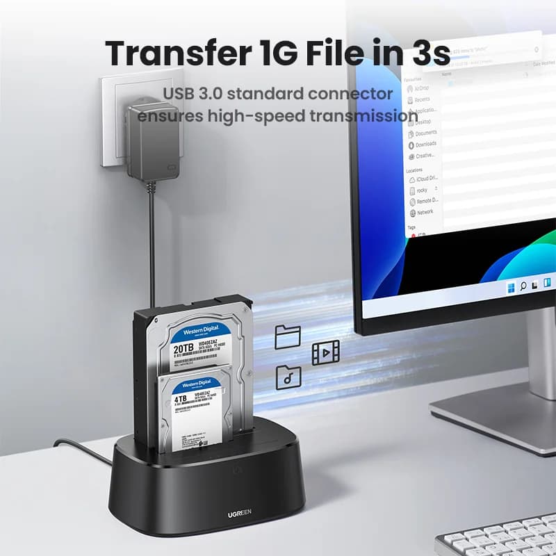 Dual-Bay SATA auf USB 3.0 HDD-Dockingstation