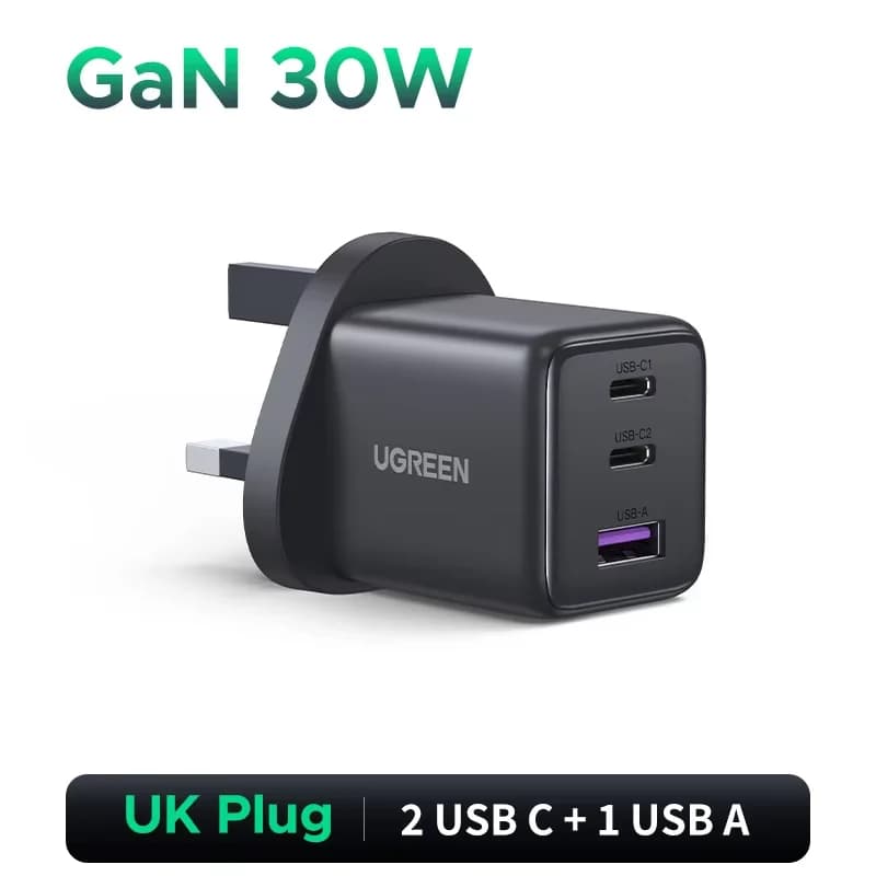 30W GaN USB-C Wandladegerät, PD 3.0