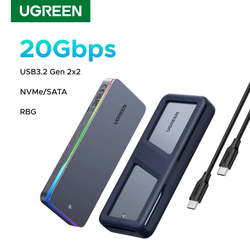 M.2 NVMe/SATA SSD Gehäuse, USB 3.2 Gen 2