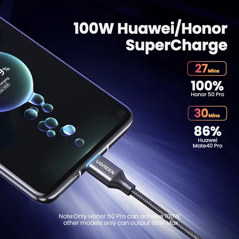 100W USB-A auf USB-C Super Charge Kabel