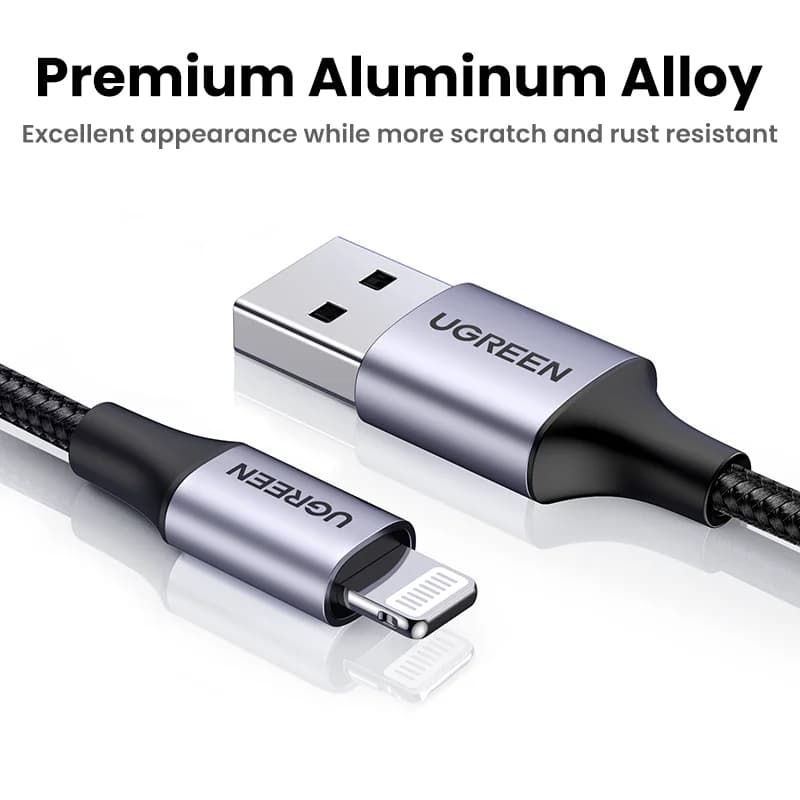 MFi-zertifiziertes Lightning-auf-USB-Kabel, 2,4A Schnellladen