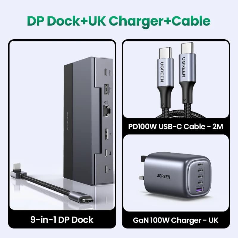 USB-C Dockingstation, 4K 120Hz, 10Gbps, PD 100W