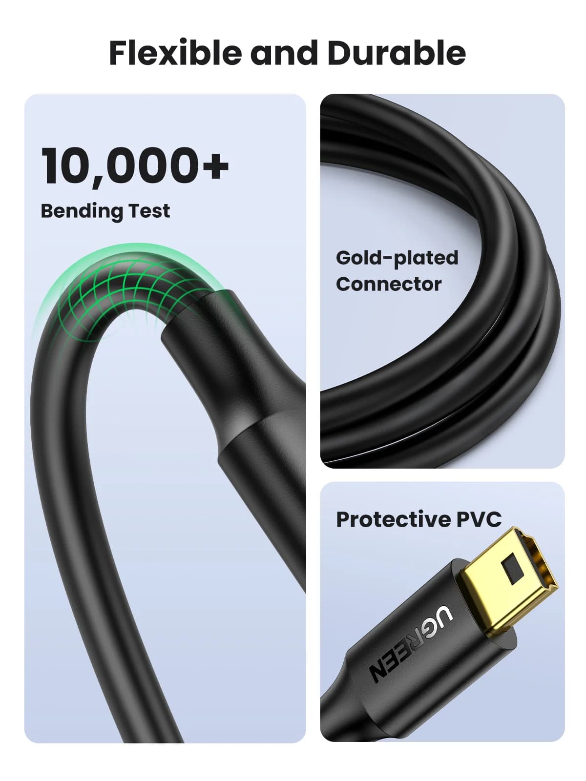 Mini-USB auf USB Daten- und Ladekabel