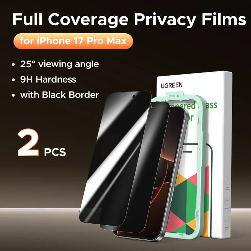 Privacy Panzerglas-Schutzfolie, 2er-Pack