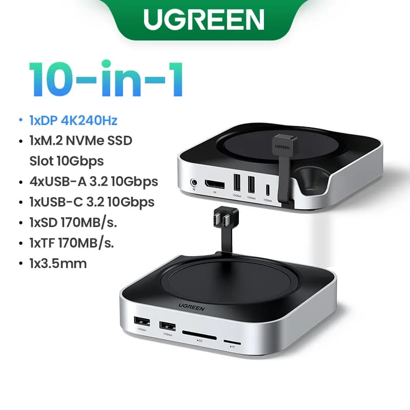 Mac Mini Dockingstation mit M.2 SSD Slot, 4K DP