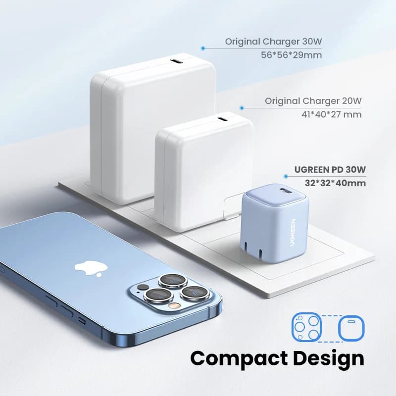 30W GaN USB-C Schnellladegerät für die Wand
