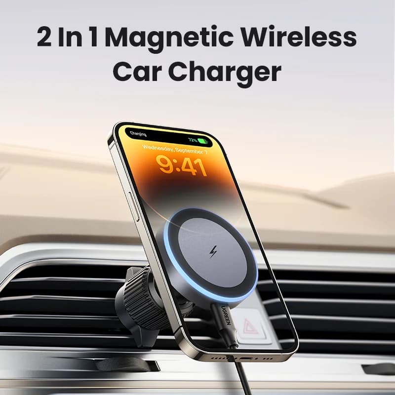 Qi2 Magnetischer kabelloser Auto-Ladeständer, 25W