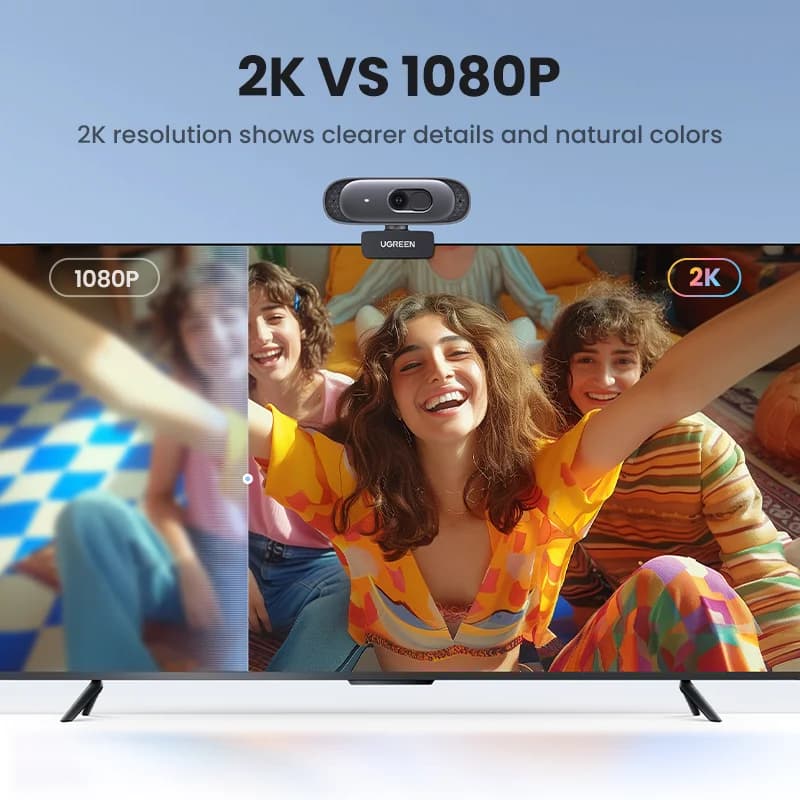 2K HD USB-Webcam mit Dual-Mikrofonen