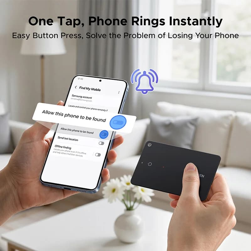Bluetooth GPS Tracker Tag für Schlüssel und Geldbörsen