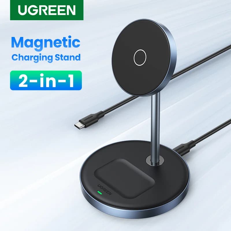 2-in-1 Magnetisches Kabelloses Ladegerät für iPhone und AirPods