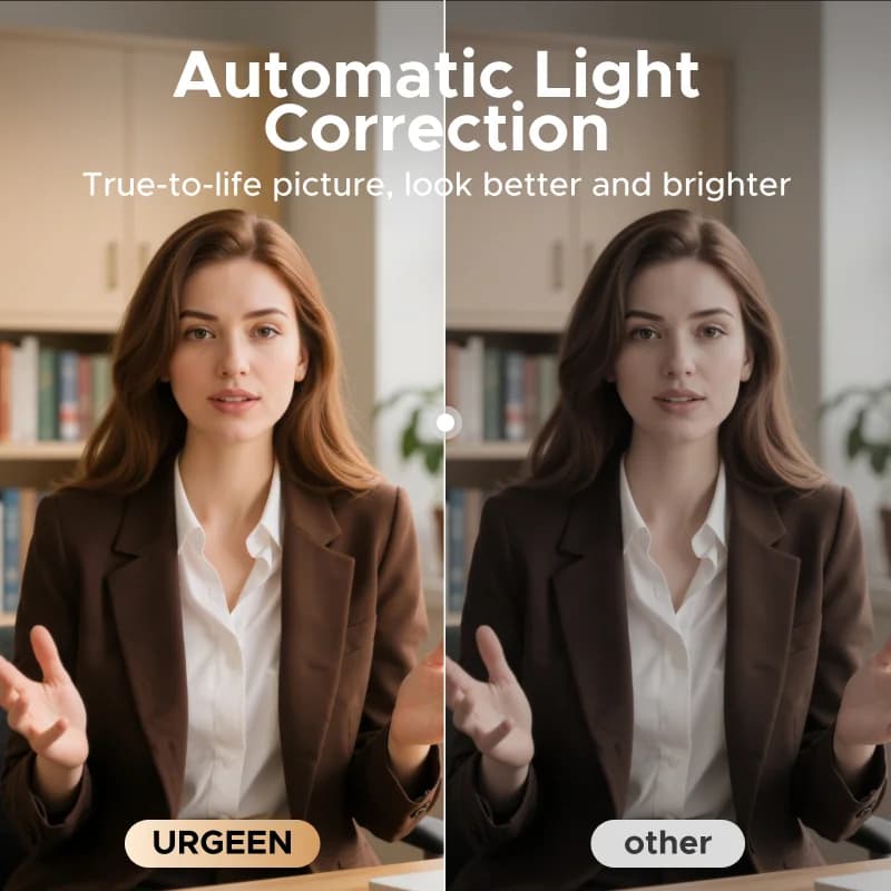 4K-Webcam mit Mikrofon und automatischer Lichtkorrektur