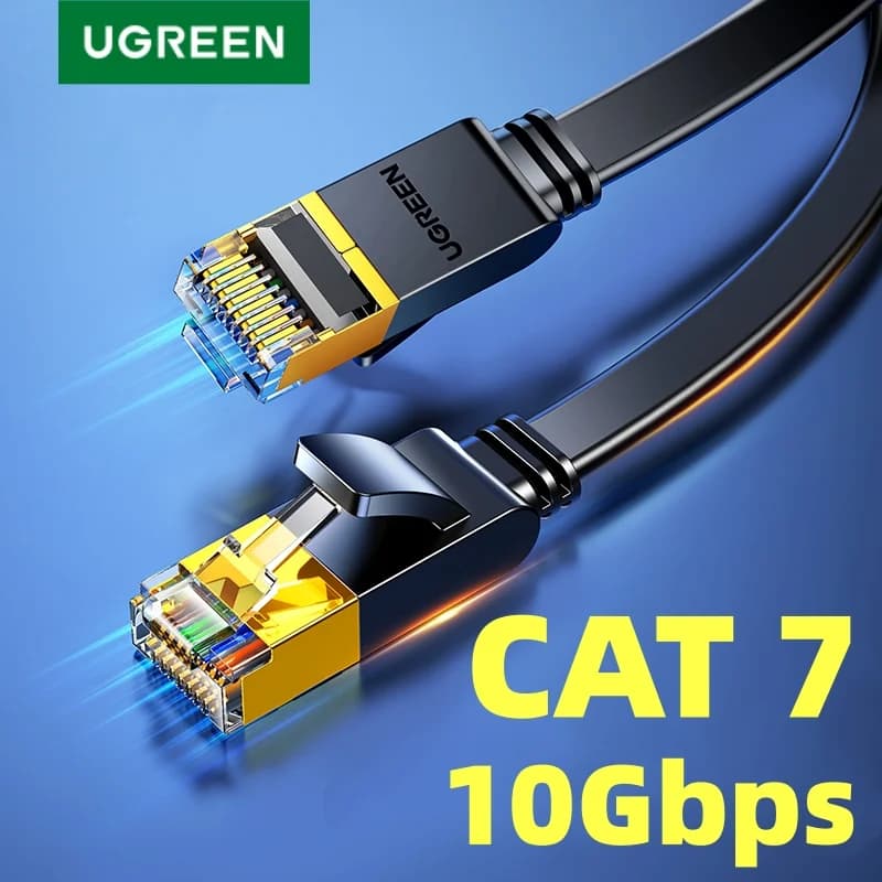 Cat 7 Flach-Ethernet-Kabel, 10Gbps STP LAN-Kabel
